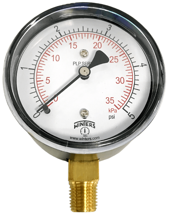 Manometer Winters analog 0-5psi Anschluss 1/4 NPT - HARDI Automotive